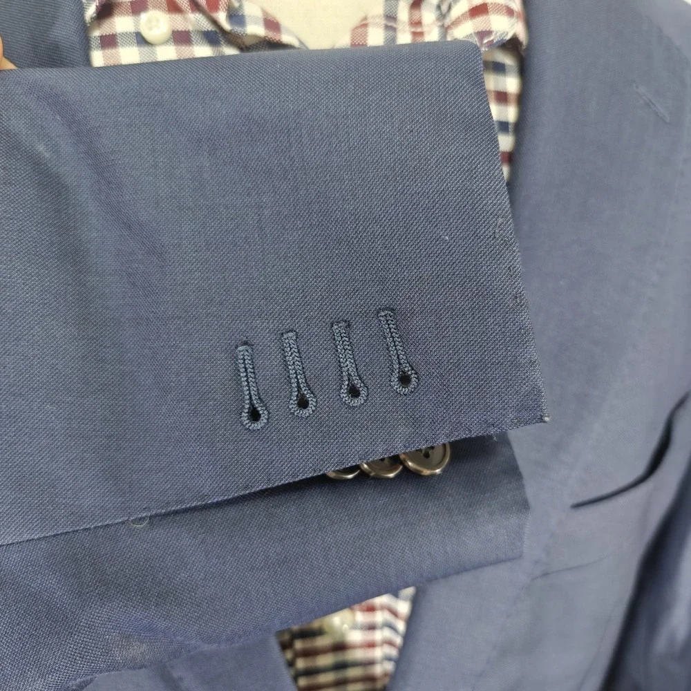 Suitsupply Men's Sport Coat Blazer Two Button Navy Vitale Wool Surgeon 46S‎